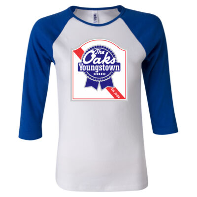 Oaks Blue Ribbon Ladies Baseball Tee Thumbnail